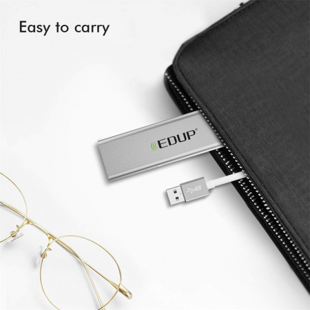 Hub USB  EDUP , 4-in-1 , USB 3.0 , 10/100/1000 Mbps Gigabit Ethernet [6]