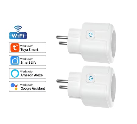 Senzori smart - Priză Inteligentă Wi-Fi FRAMMINO®, 16A, Compatibilă cu Alexa & Google Assistant, Control prin Aplicația TuyaSmart/SmartLife, Temporizator și Monitorizare Energie