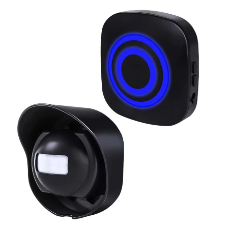 Senzori RF WiFi - Senzor Bariera Infrarosu Wireless pentru Poarta si Curte, Protectie IP65 Rezistent la Apa, Alarma si Sonerie Automata cu Senzor de Miscare, Carcasa ABS, Negru