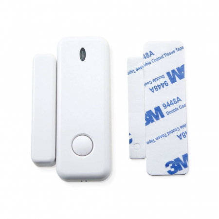 Senzor de usa/fereastra PST, wireless, frecventa 433Mhz, functioneaza integrat cu un Hub/Sirena Tuya Smart/SmartLife, cod de invatare 1527, alb [1]