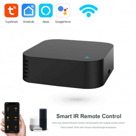 Telecomanda universala inteligenta FRAMMINO®, WiFi + IR + RF, Tuya Smart /Smart Life App, compatibil Alexa si Google Assistant, IFTTT, neagra [1]
