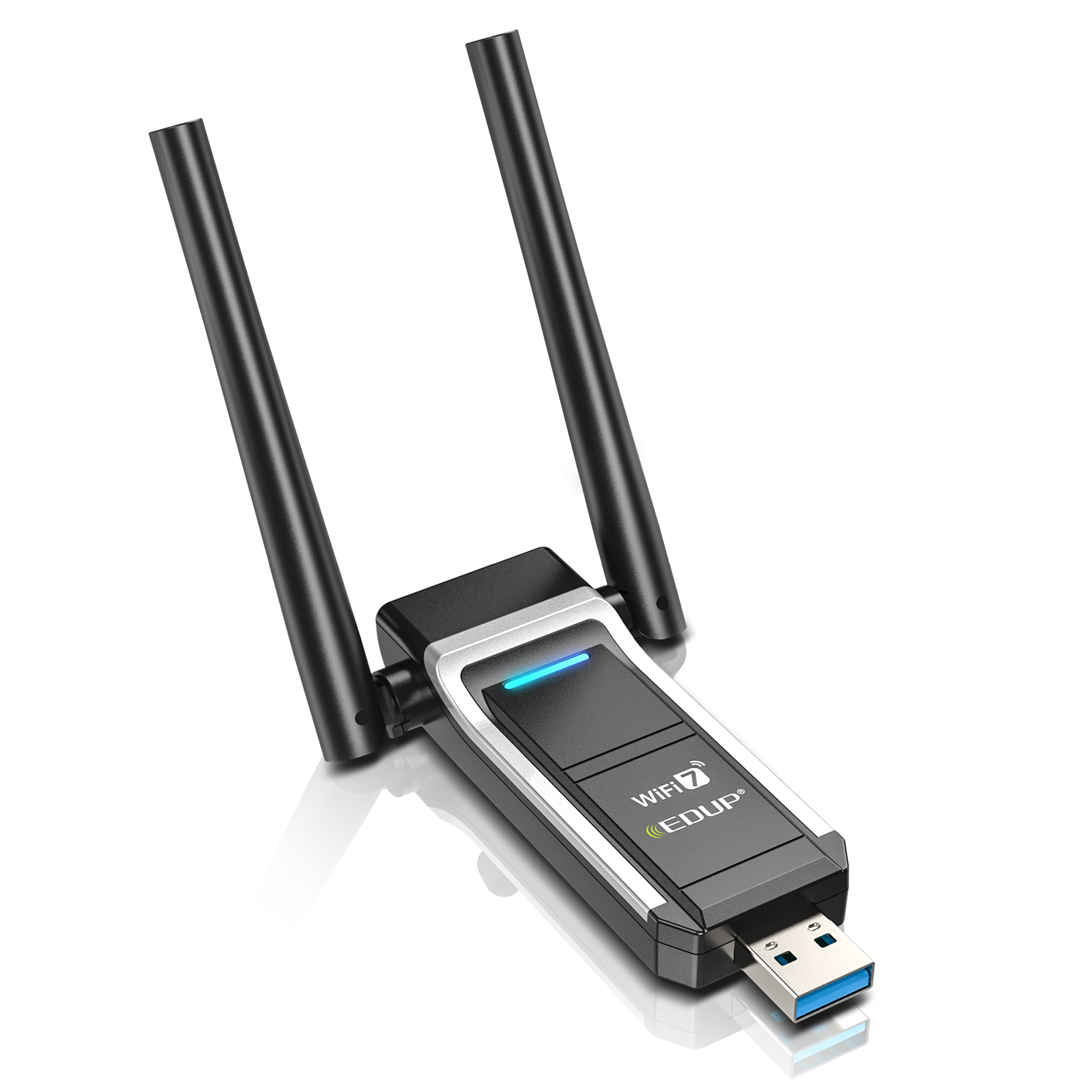 Adattatore WiFi 7 USB COMFAST – 6500Mbps Tri-Band, MU-MIMO, WPA3, Antenne Duali, Plug&Play Per Windows 10/11