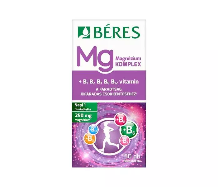 Béres Magneziu Complex 50 comprimate filmate – Suport pentru sistemul nervos, energie și reducerea oboselii [1]