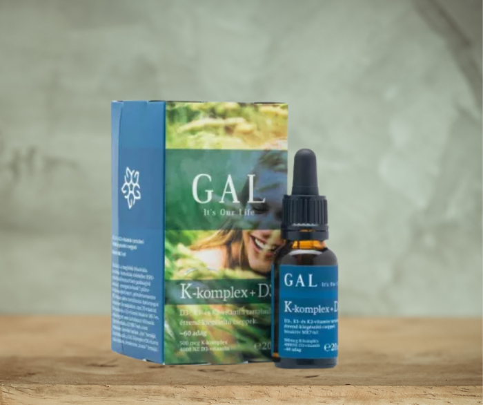 GAL K-komplex + D3 - Supliment cu Vitamina K (500 mcg) și D3 (4000 UI) - 60 doze [1]