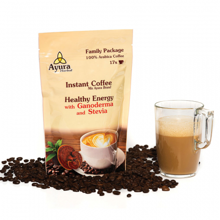 Produse - Coffee mix-ul cu stevie Ayura instant coffee mix with Stevia Family Pack