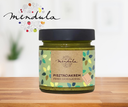 Alimente de bază - Cremă de fistic cu ciocolată albă 180g Mendula