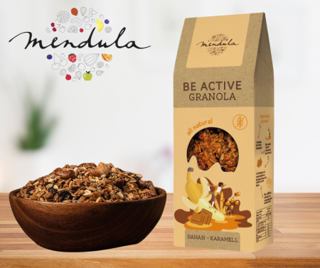 Fulgi, cereale fără gluten - Granola cu banane, caramel și ciocolată albă – fără gluten – 300g