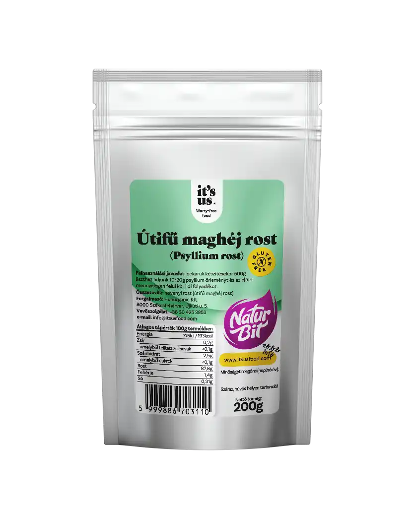 Făinuri fără gluten - Fibre de psyllium fara gluten 200g It's Us