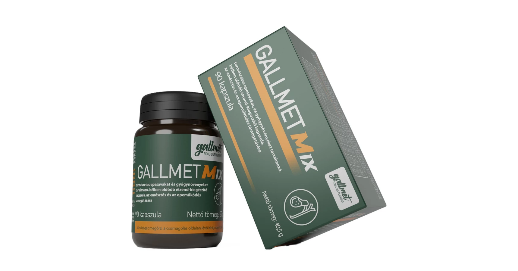 Suplimente alimentare - Gallmet-M – Supliment cu Acizi Biliari Naturali pentru Susținerea Digestiei, 90 Capsule