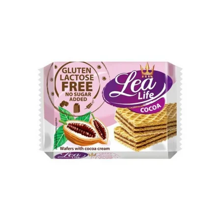 Dulciuri fără gluten - Lea life napolitane cu cacao fara gluten 95g