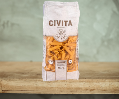 Paste fără gluten - Paste Fara Gluten Din Porumb Penne 450gr Civita