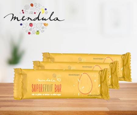Dulciuri fără gluten - Mendula bar superfruits cu mango și cocos – fără zahăr adăugat – 40g