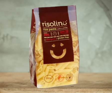 Paste fără gluten - Risolino Paste de orez fara gluten penne (300g)