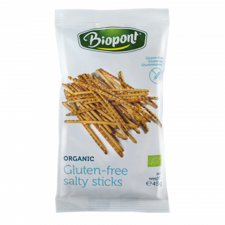 Dulciuri fără gluten - Sticks Fara Gluten, Bio Cu Sare 45gr Biopont