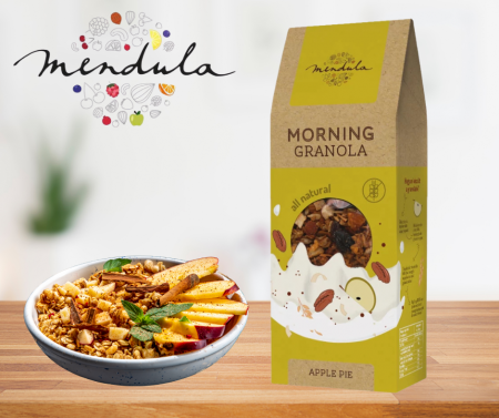 Fulgi, cereale fără gluten - Granola cu mere, nuci și scorțișoară – Apple Pie Granola – fără gluten – 300g