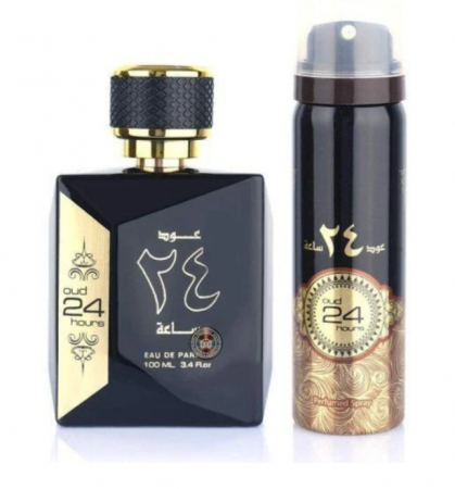 Iasomie - Oud 24 Hours Parfum unisex original arabesc 100ml + Deo  50ml set