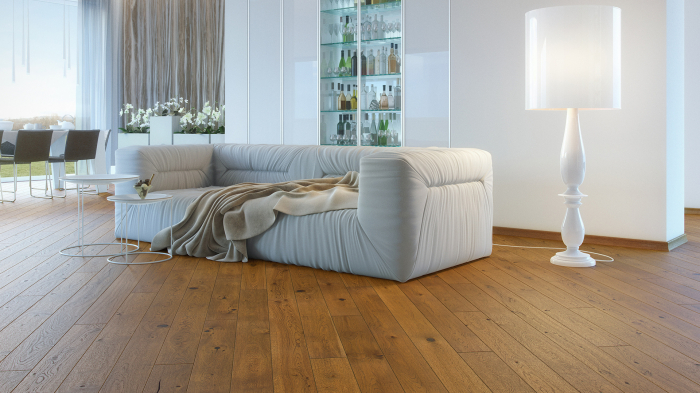 Parchet triplu stratificat Brown Sugar Piccolo Stejar Barlinek 130mm x 2.2m x 14mm [2]