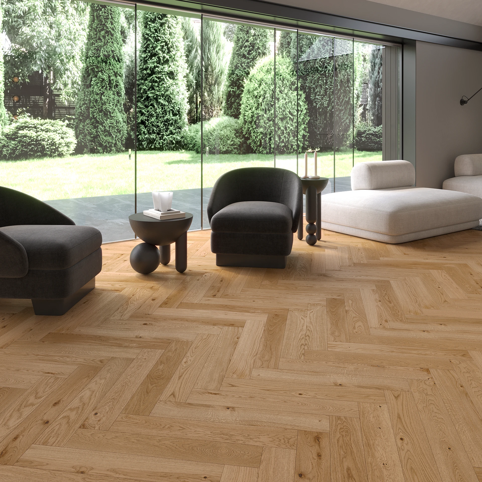 Parchet triplu stratificat Stejar Mainland Herringbone 130 Barlinek [2]