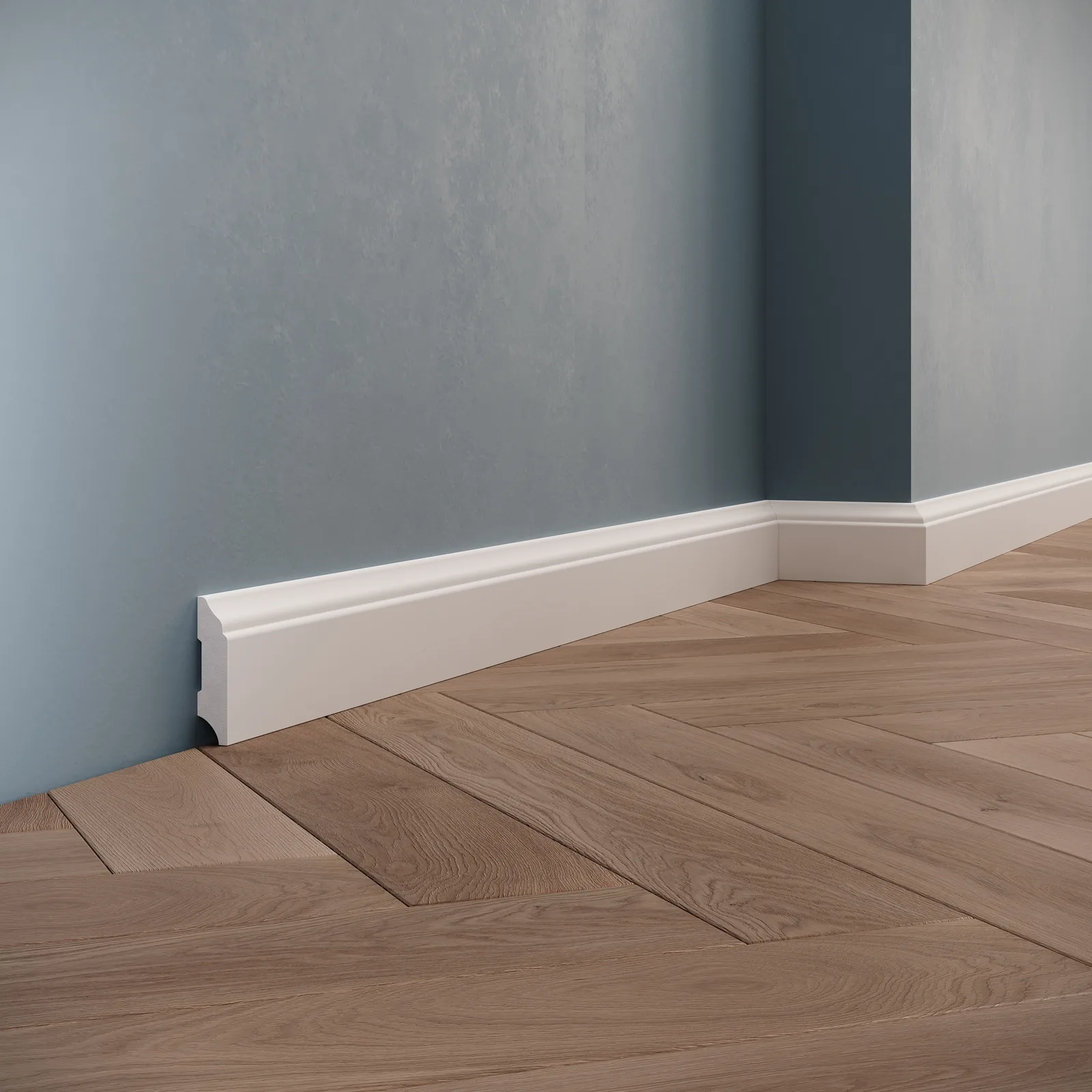 Plintă din polimer dur PDPL001, 60 × 14 × 2400 mm [2]