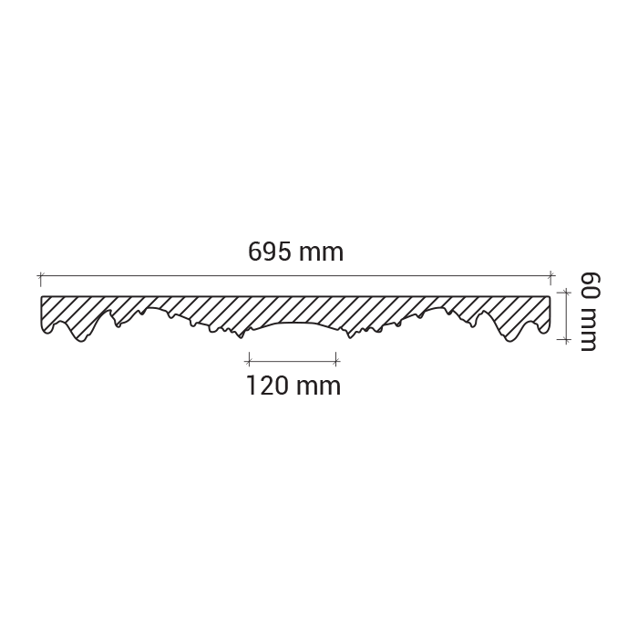 Rozeta tavan 1.56.001 Poliuretan Gaudi 60 x 695 mm [3]