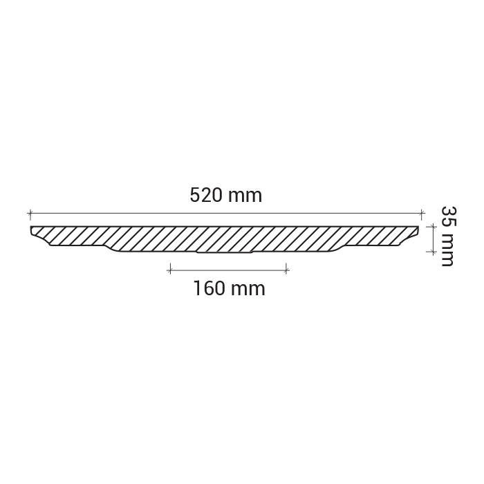 Rozeta tavan 1.56.002 Poliuretan Gaudi 37 x 520 mm [3]