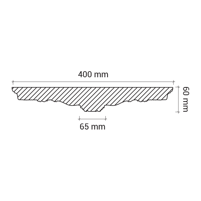 Rozeta tavan 1.56.007 Poliuretan Gaudi 60 x 400 mm [3]
