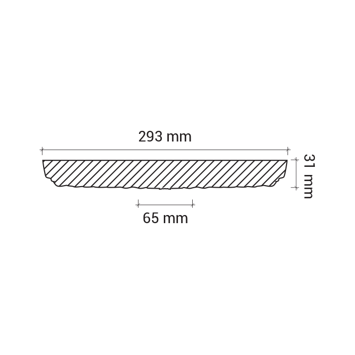 Rozeta tavan 1.56.009 Poliuretan Gaudi 34 x 293 mm [3]