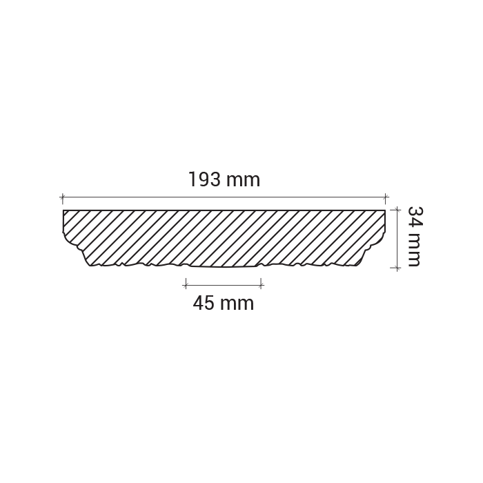 Rozeta tavan 1.56.010 Poliuretan Gaudi 34 x 193 mm [3]
