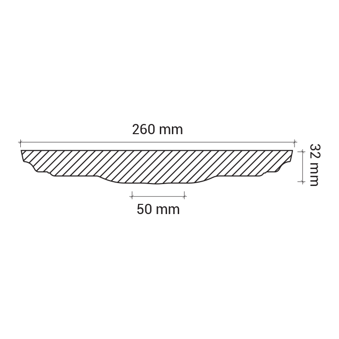Rozeta tavan 1.56.013 Poliuretan Gaudi 32 x 260 mm [3]