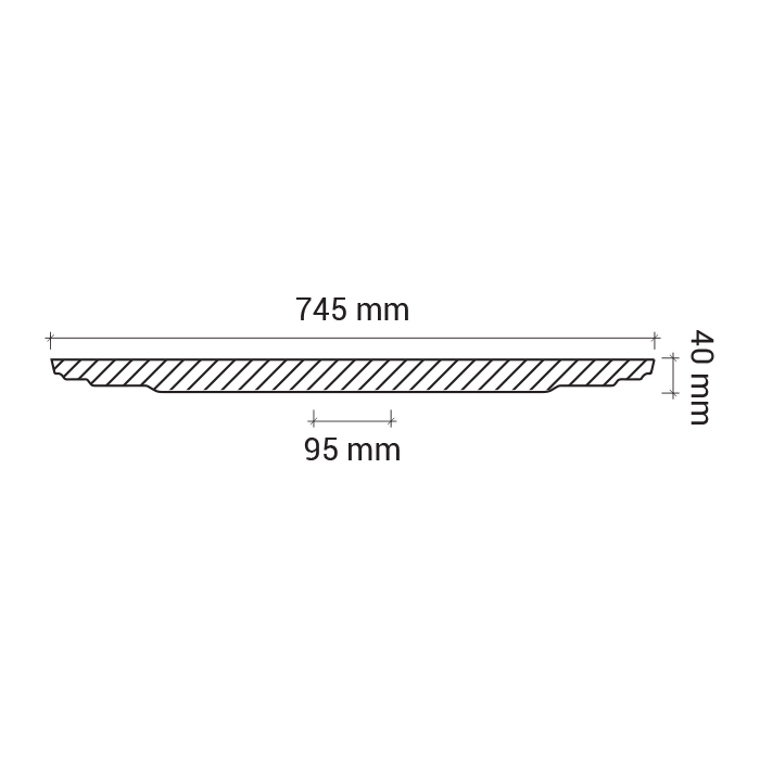 Rozeta tavan 1.56.018 Poliuretan Gaudi 40 x 745 mm [3]