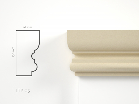 Pilastri de exterior - Element decorativ Terminatie Pilastru LTP05 130x67x2000mm