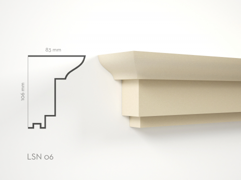 Solbancuri de exterior - Profil decorativ Solbanc LS48 106x83x2000mm