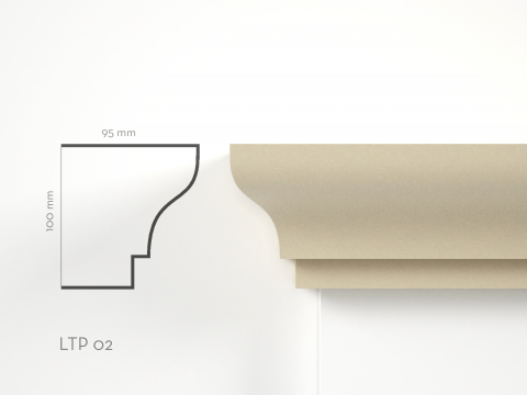 Pilastri de exterior - Element decorativ Terminatie Pilastru LTP02 100x95x2000mm