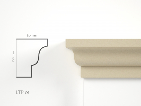 Pilastri de exterior - Element decorativ Terminatie Pilastru LTP01 100x80x2000mm