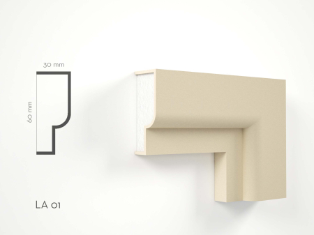 Ancadramente fereastră de exterior - Ancadrament decorativ de exterior LA01 H 60 x G 30 x L 2000 mm – vedere produs