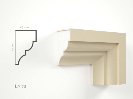 Ancadramente fereastră de exterior - Ancadrament decorativ de exterior LA78 H 70 x G 45 x L 2000 mm – vedere produs