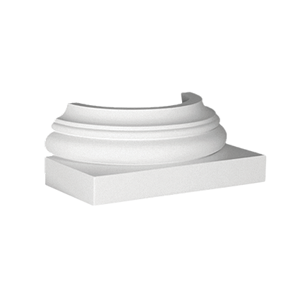 Baze semicoloane de interior din poliuretan - Bază 1.17.500 Poliuretan Gaudi 110 x 260 x 130 x 204 mm