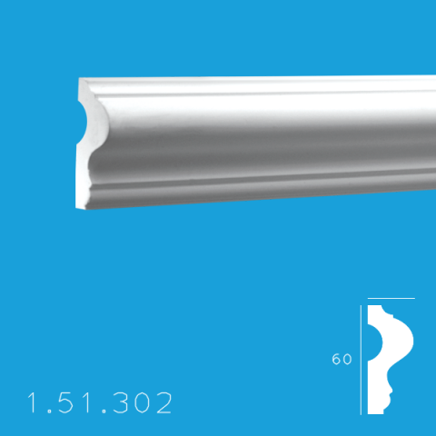 Brauri Poliuretan - Brau 1.51.302 Poiluretan Gaudi 60 x 2000 mm