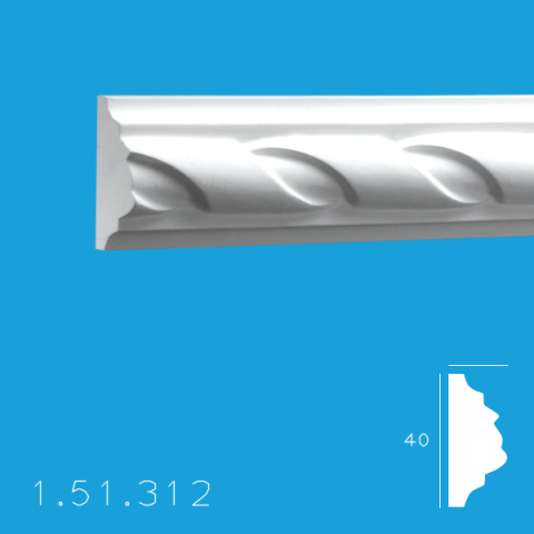 Brauri Poliuretan - Brau 1.51.312 Poiluretan Gaudi 40 x 2000 mm