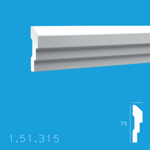 Brauri Poliuretan - Brau 1.51.315 Poiluretan Gaudi 75 x 2000 mm