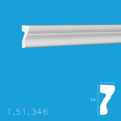 Brauri Poliuretan - Brau 1.51.346 Poiluretan Gaudi 34 x 2000 mm