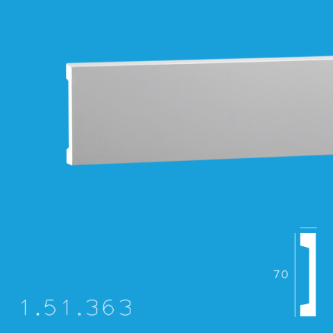 Profile decorative de interior - Brau 1.51.363 Poiluretan Gaudi 70 x 2000 mm