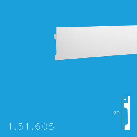 Profile decorative de interior - Brau 1.51.605 Poiluretan Gaudi 90 x 2000 mm