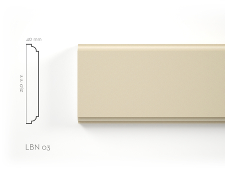 Profile decorative de exterior - Brâu decorativ de exterior LBN03 – 250 x 40 x 2000 mm