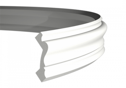 Cornișă 1.50.100 (flexibil) Poliuretan Gaudi 64 x 55 x 2000 mm [1]