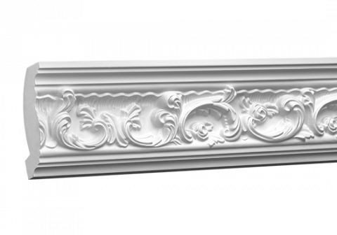Profile decorative de interior - Cornișă 1.50.124 Poliuretan Gaudi 115 x 57 x 2000 mm