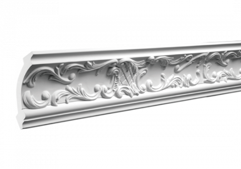Profile decorative de interior - Cornișă 1.50.125 Poliuretan Gaudi 91 x 87 x 2000 mm