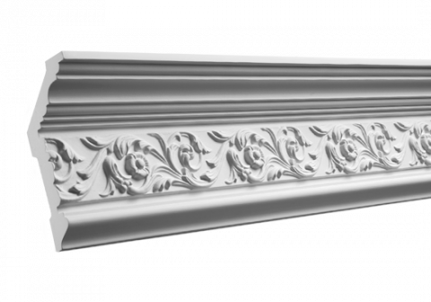 Profile decorative de interior - Cornișă 1.50.128 Poliuretan Gaudi 145 x 66 x 2000 mm