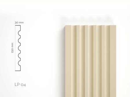 Pilaștri de exterior - Pilastru decorativ de exterior LP04 250 x 30 x 2000 mm – produs și schiță tehnică