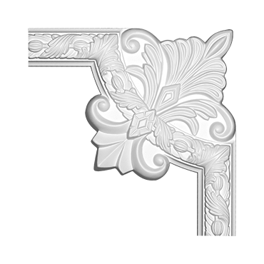 Ornamente de colt - Ornament colț 1.52.283 Poliuretan Gaudi 260 x 260 x 26 mm